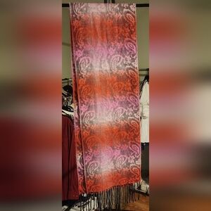 STEVE MADDEN Paisley Scarf in Red and Pink